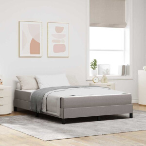 vidaXL Boxspring bed Anders Taupe 140 x 200 cm Stof