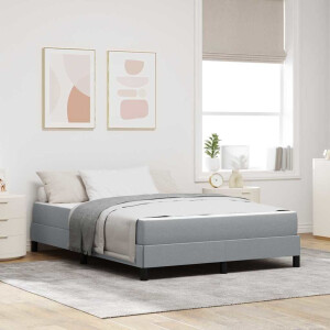 vidaXL Boxspringbed met matras Lichtgrijs 160 x 200 cm Stof