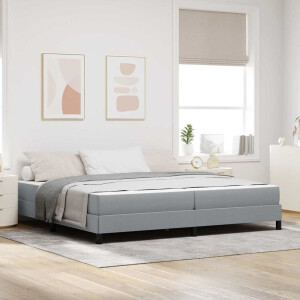 vidaXL Boxspringbed met matras Lichtgrijs 200 x 200 cm Stof