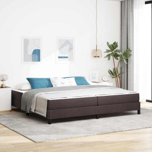 vidaXL Boxspring bed Anders Donkerbruin 200 x 200 cm Stof