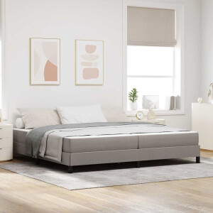vidaXL Boxspring bed Anders Taupe 200 x 200 cm Stof