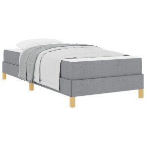 vidaXL Boxspringbed met matras Lichtgrijs 90 x 190 cm Stof