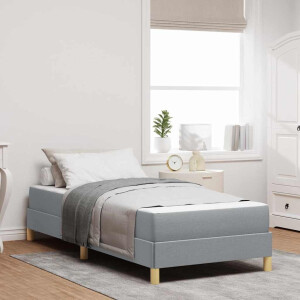 vidaXL Boxspring bed Taupe, Bruin 90 x 200 cm Stof, Engineered Hout