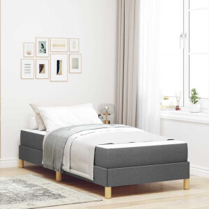 vidaXL Boxspring bed Taupe, Bruin 90 x 200 cm Stof, Engineered Hout