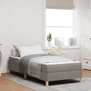 vidaXL Boxspringbed met matras Taupe 90 x 200 cm Stof