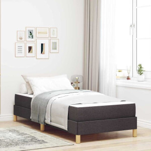 vidaXL Boxspring bed Bruin 100 x 200 cm Stof, Engineered Hout