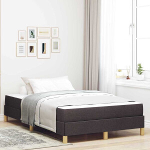 vidaXL Boxspring bed Bruin 120 x 190 cm Stof, Engineered Hout