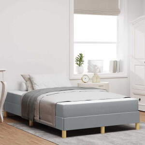 vidaXL Boxspring bed Taupe, Bruin 120 x 200 cm Stof, Engineered Hout