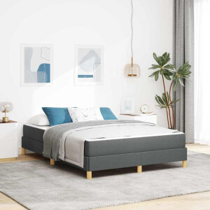 vidaXL Boxspring bed Taupe, Bruin 140 x 190 cm Stof, Engineered Hout