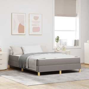 vidaXL Boxspring bed Taupe, Bruin 160 x 200 cm Stof, Engineered Hout