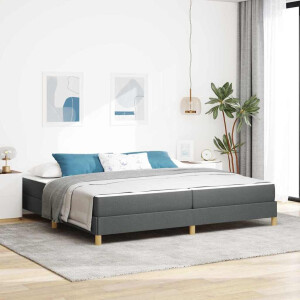 vidaXL Boxspring bed Taupe, Bruin 200 x 200 cm Stof, Engineered Hout