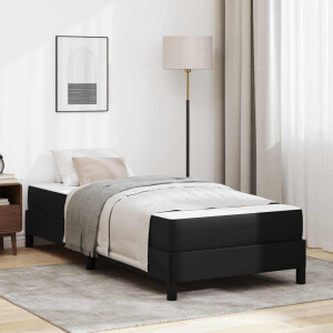 vidaXL Bedframe met matras Zwart 80 x 200 cm Stof