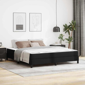 vidaXL Bedframe met matras Zwart 180 x 200 cm Stof
