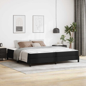 vidaXL Bed Anders Zwart 200 x 200 cm Kunstleer