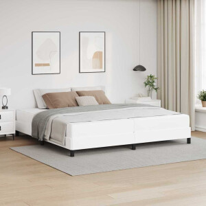 vidaXL Bed Anders Zuiverwit 200 x 200 cm Kunstleer