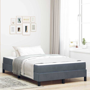 vidaXL Boxspringbed met matras Donkergrijs 120 x 200 cm Stof