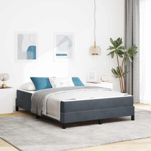 vidaXL Boxspringbed met matras Donkergrijs 160 x 210 cm Stof