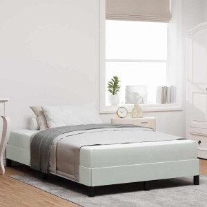 vidaXL Boxspringbed met matras Lichtgrijs 120 x 220 cm Stof