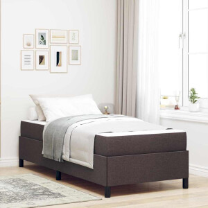 vidaXL Boxspring bed Bruin 80 x 200 cm Stof, Engineered Hout