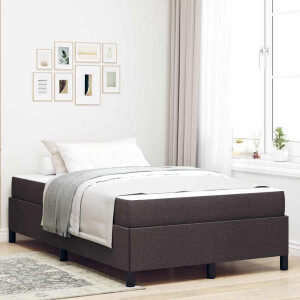 vidaXL Boxspringbed Donkerbruin 120 x 190 cm Stof