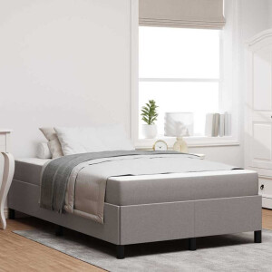 vidaXL Boxspring bed Taupe, Zwart 120 x 190 cm Stof, Engineered Hout