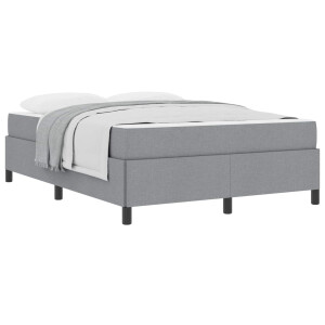 vidaXL Boxspringbed Lichtgrijs 140 x 200 cm Stof