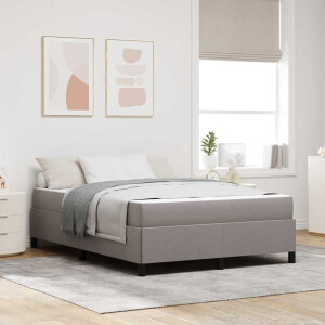 vidaXL Boxspringbed Taupe 140 x 200 cm Stof
