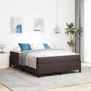 vidaXL Boxspring bed Bruin 160 x 200 cm Stof, Engineered Hout