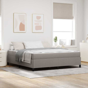 vidaXL Boxspring bed Taupe, Zwart 180 x 200 cm Stof, Engineered Hout