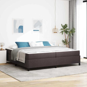 vidaXL Boxspring bed Bruin 200 x 200 cm Stof, Engineered Hout