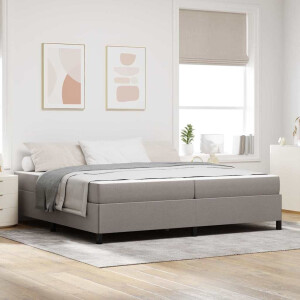 vidaXL Boxspringbed Taupe 200 x 200 cm Stof