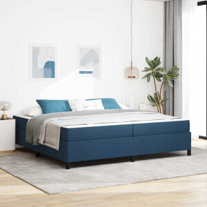 vidaXL Boxspringbed met matras Blauw 200 x 200 cm Stof