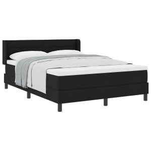 vidaXL Boxspringbed met hoofdeinde Zwart 190 x 140 cm Stof