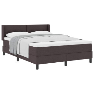 vidaXL Boxspringbed met hoofdeinde Donkerbruin 200 x 160 cm Stof