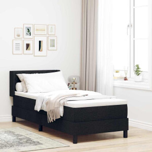 vidaXL Boxspringbed met matras Zwart 200 x 80 cm Polyester