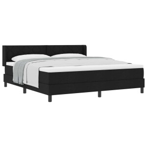 vidaXL Boxspringbed met hoofdeinde Zwart 200 x 180 cm Stof