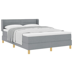 vidaXL Boxspringbed met matras Lichtgrijs 200 x 160 cm Stof