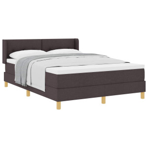 vidaXL Boxspringbed met matras Donkerbruin 200 x 160 cm Stof