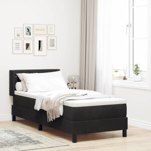 vidaXL Boxspringbed met hoofdeinde Zwart 200 x 80 cm Fluweel