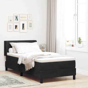 vidaXL Boxspringbed met hoofdeinde Zwart 200 x 80 cm Fluweel
