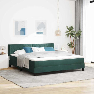 vidaXL Boxspringbed met hoofdeinde Donkergroen 200 x 180 cm Fluweel