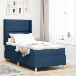 vidaXL Boxspringbed met matras met hoofdeinde Blauw 80 x 200 cm Stof