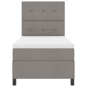 vidaXL Boxspring bed met matras met LED Taupe 90 x 190 cm Stof