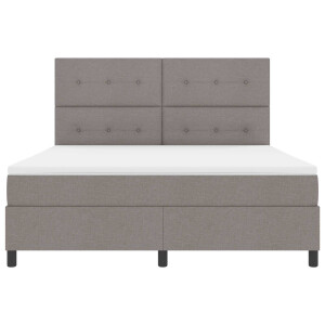 vidaXL Boxspring bed met matras met LED Taupe 180 x 200 cm Stof