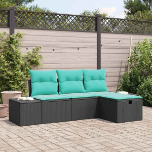 vidaXL Tuin Sofa Set 4 st poly rattan