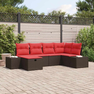 vidaXL Bankstel 4 st poly rattan