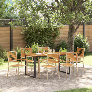 vidaXL Tuin eettafelset 7 pcs Beige Massief Acaciahout