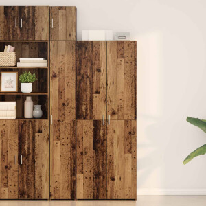 vidaXL Hoge kast 2 pcs Oudhout 70 x 42,5 x 185 cm