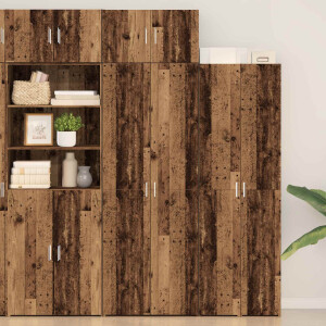 vidaXL Opbergkast 3 pcs Oudhout