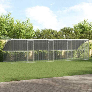 vidaXL Kippenhok 4 pcs Zilver 800 x 200 x 200 cm Gegalvaniseerd staal